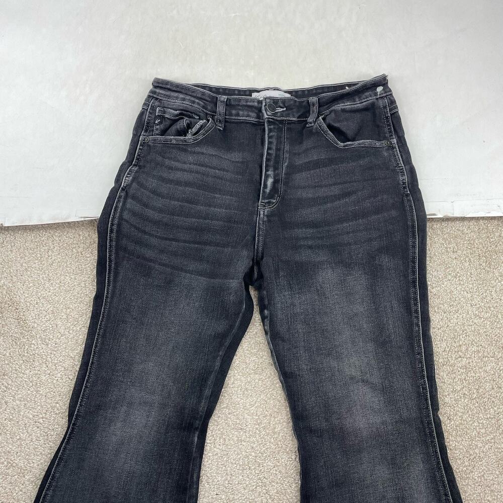 KanCan Women Jeans Black Super Flare High Rise Jean Size 30 x 28" Inseam 2-0 - Picture 3 of 9